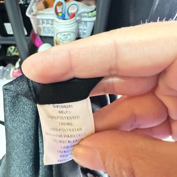 TCEC Women’s Floral Knee Length Halter Dress Size Large Dark Romantic Whimsical - Picture 7 of 10